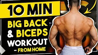 10 MIN HUGE BACK WORKOUT NO GYM AT HOME WORKOUT [upl. by Anal]