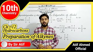 preparation of Alkynes class 10  dehydration of alcohols  By dehydrohalogenation of alkyl halide [upl. by Ellenad]