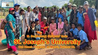 St Josephs University Bengaluru Botany Department Out Reach Program at Manvi Raichur District [upl. by Gosnell]