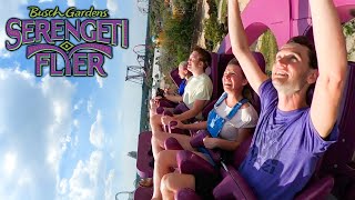 Serengeti Flyer Rider View Busch Gardens Tampa [upl. by Ariane]