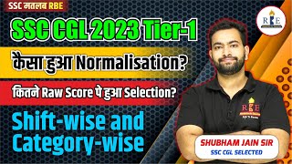 SSC CGL 2023 Tier1 normalisation analysis Raw marks required to clear cutoff [upl. by Loss]