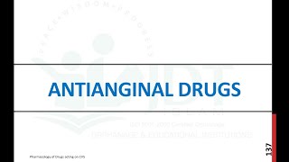 Antianginal Drugs Pharmacology Glyceryl trinitrateGTN β Blockers Nifedipine Nicorandil [upl. by Haimrej]