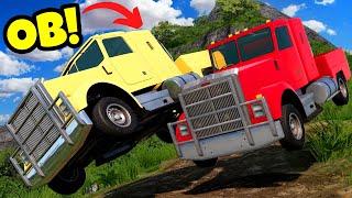 We Raced MINI TRUCKS Down a Dangerous Road in BeamNG Drive Mods Multiplayer [upl. by Ern]