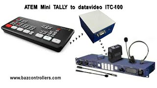 ATEM controlling datavideo ITC100 tally system [upl. by Yadroc]