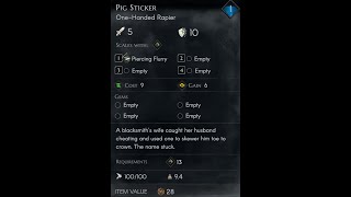 No Rest For The Wicked  Pig Sticker  Rapier  Piercing Flurry  Weapon Showcase [upl. by Travis]