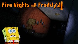 BoB Esponja jogando Five Nights at Freddys 4  MUITO MEEEDO [upl. by Alic100]