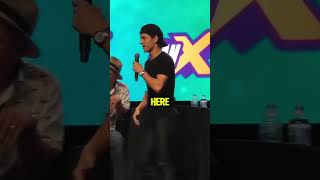 Tom Holland Did the Iconic Peter and Ned Handshake Live with a Fan [upl. by Delp]