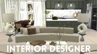 INTERIOR DESIGNER HOME  Sims 4  CC SPEED BUILD  CC List [upl. by Anelac]