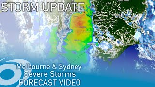 Damaging Severe Thunderstorms and Two Weak Cyclones Forecast to Lash Australia over the Next Week [upl. by Yelnek57]