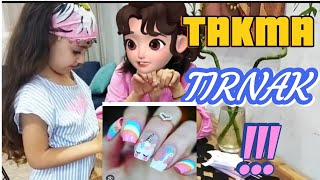 10000 ABONE ❤TAKMA TIRNAK NASIL TAKILIRTAKMA TIRNAK VLOG vlog viralvideo funny cute love [upl. by Ralyt803]