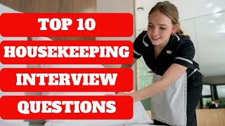 HOTEL HOUSEKEEPING Interview Questions amp Answers  How to Get a Housekeeper Job [upl. by Isiah]