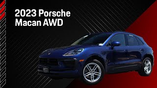 2023 Porsche Macan AWD Gentian Blue Metallic Walk Around [upl. by Finnegan]