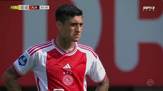 Gaston Avila Ajax DEBUT vs Fortuna Sittard 03092023 [upl. by Ahseik850]