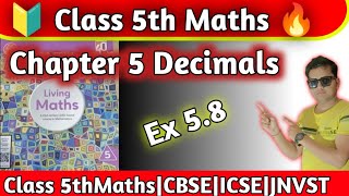 Class 5 Maths Chapter 5 Decimals exercise 58 Class 5th Maths Ratna SagarhpsgurugramNaresh Sir [upl. by Iv]