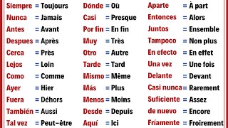 60 Adverbes très Importants et Utiles en Espagnol Pour débutants  Vocabulaire de base Espagnol [upl. by Ogdan570]