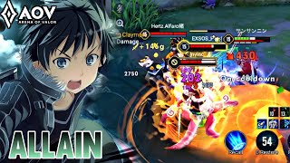 AOV  ALLAINKIRITO GAMEPLAY  BUFFED NEW PATCH  ARENA OF VALOR LIÊNQUÂNMOBILE ROV COT [upl. by Bannasch]