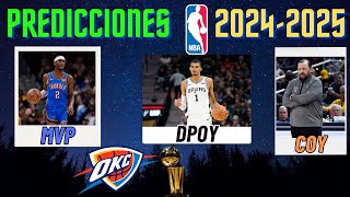 Predicciones Temporada 20242025 NBA Playoffs Finales MVP y Más [upl. by Katusha]