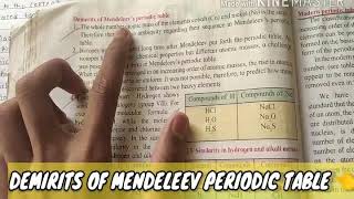 DEMERITS OF MENDELEEV PERIODIC TABLE 👈 [upl. by Irrehc]