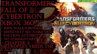 Transformers Fall of Cybertron Xbox 360 Hard 100 Walkthrough Part 3 No Commentary [upl. by Poock]