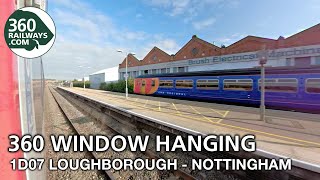 1D07 Loughborough to Nottingham EMR HST VP185 in 360º View in 4K [upl. by Blayze538]