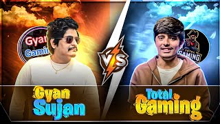 TOTAL GAMING VS GYAN GAMING  AFTER AJJUBHAI FACE REVEAL 4VS4 CLASH SQUAD FIGHT  Garena Free Fire [upl. by Flint]