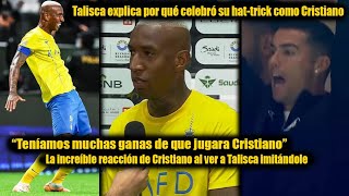 La reacción de Cristiano y las palabras de Anderson Talisca tras celebrar su hat trick como CR7 [upl. by Ramsdell523]