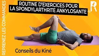 Spondylarthrite ankylosante  traitement naturel et exercices kiné [upl. by Nehtiek]