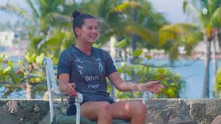 Merel Van Dongen habla desde la pretemporada de las campeonas Rayadas ligamxfemenil monterrey [upl. by Kcirdneked]