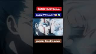 Anime Badass MomentGarou vs Tank top master animeshortsonepunchman [upl. by Nyral871]