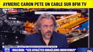 AYMERIC CARON DEFONCE UN SUCEUR DISRAEL INCONDITIONNEL SUR BFM TV [upl. by Paryavi]