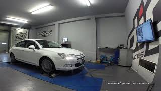 Citroen C5 30 HDI 240cv AUTO Reprogrammation Moteur  288cv Digiservices Paris 77 Dyno [upl. by Adianes158]