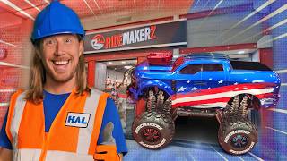 Handyman Hal builds a Monster Truck at Ridemakerz  American Monster RC Truck Build [upl. by Wallache]