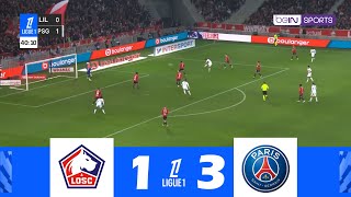 LOSC Lille contre PSG 13  Ligue 1 McDonalds 202425  Résumé de Match [upl. by Elokyn29]