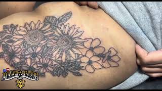 THIGH TATTOO  Solid Flower [upl. by Pich]