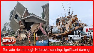 Tornadoes rip through Nebraska causing damage near Omaha [upl. by Kelvin862]