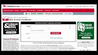 AbeBookscom Help  Searching for Textbooks by ISBN [upl. by Mall]