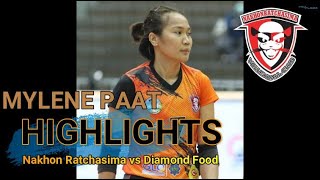 MYLENE PAAT HIGHLIGHTS  Debut game in Thailand  NAKHONRATCHASIMA VC vs DIAMOND FOOD VC [upl. by Aerdnat]