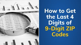 ZIP4 Code™ Lookup How To Get the Last 4 Digits of 9Digit ZIP Codes  Tutorial [upl. by Atinuaj]