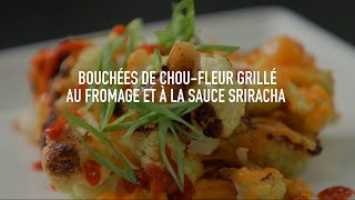 Bouchées de choufleur grillé au fromage et à la sauce sriracha de Panasonic [upl. by Cr]