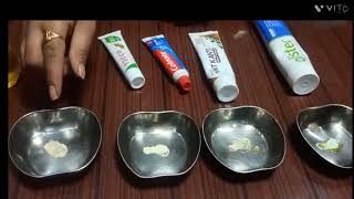 Amway glister toothpaste demo  glister Multiaction fluoride Toothpaste amwayDemo [upl. by Henriha]