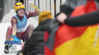 Natalie Geisenberger pulls off luge gold medal threepeat  Winter Olympics 2022  NBC Sports [upl. by Jeffy]