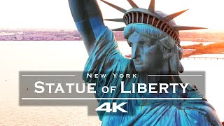 Statue of Liberty NYC 🇺🇸  by drone 4K [upl. by Atnek663]