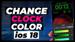 How to Change Color for Lockscreen Clock on iPhone  iOS 18 [upl. by Lal998]