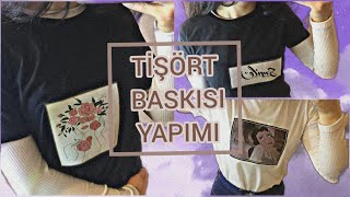 EVDE TİŞÖRT BASKISI YAPIMI\KOLAY YÖNTEMLE \DIY Custom TShirt Printing  Made Easy [upl. by Ontine]