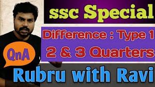 Difference bw Type 1 2 amp 3 Quarters  RubruwithRavi RavikantPatel [upl. by Aihsyak271]