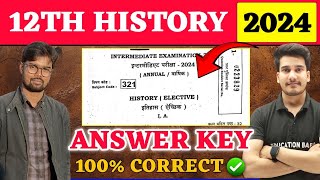 12th History Answer Key 2024  History Class 12 Objective Answer Solution 2024  Education Baba [upl. by Zakaria192]