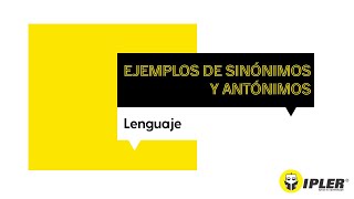 Ejemplos De Sinónimos y Antónimos [upl. by Shandra]