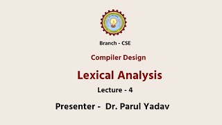 Compiler Design Lexical Analysis and Input Buffering  AKTU Digital Education [upl. by Anaujik994]