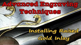 Hand Engraving the FEGA Colt 1911 Ep 3 More Raised Gold Inlay Basics [upl. by Ibrek]