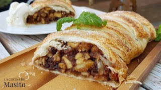 Strudel de manzana con hojaldre facil rapido y muy rico [upl. by Georgine]